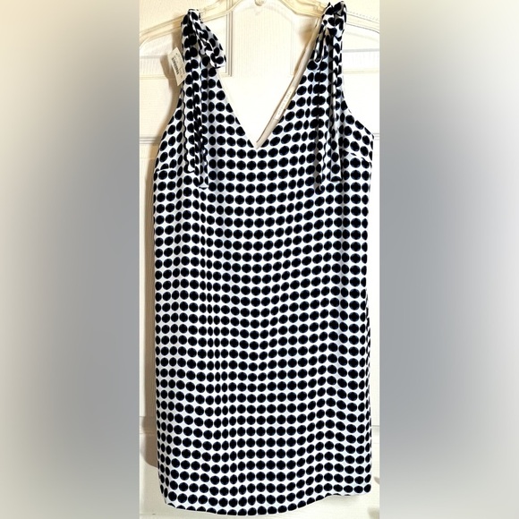 NWT COOPER & ELLA Women’s Sleeveless Dot Dress with Shoulder Ties Size Medium - Picture 1 of 6